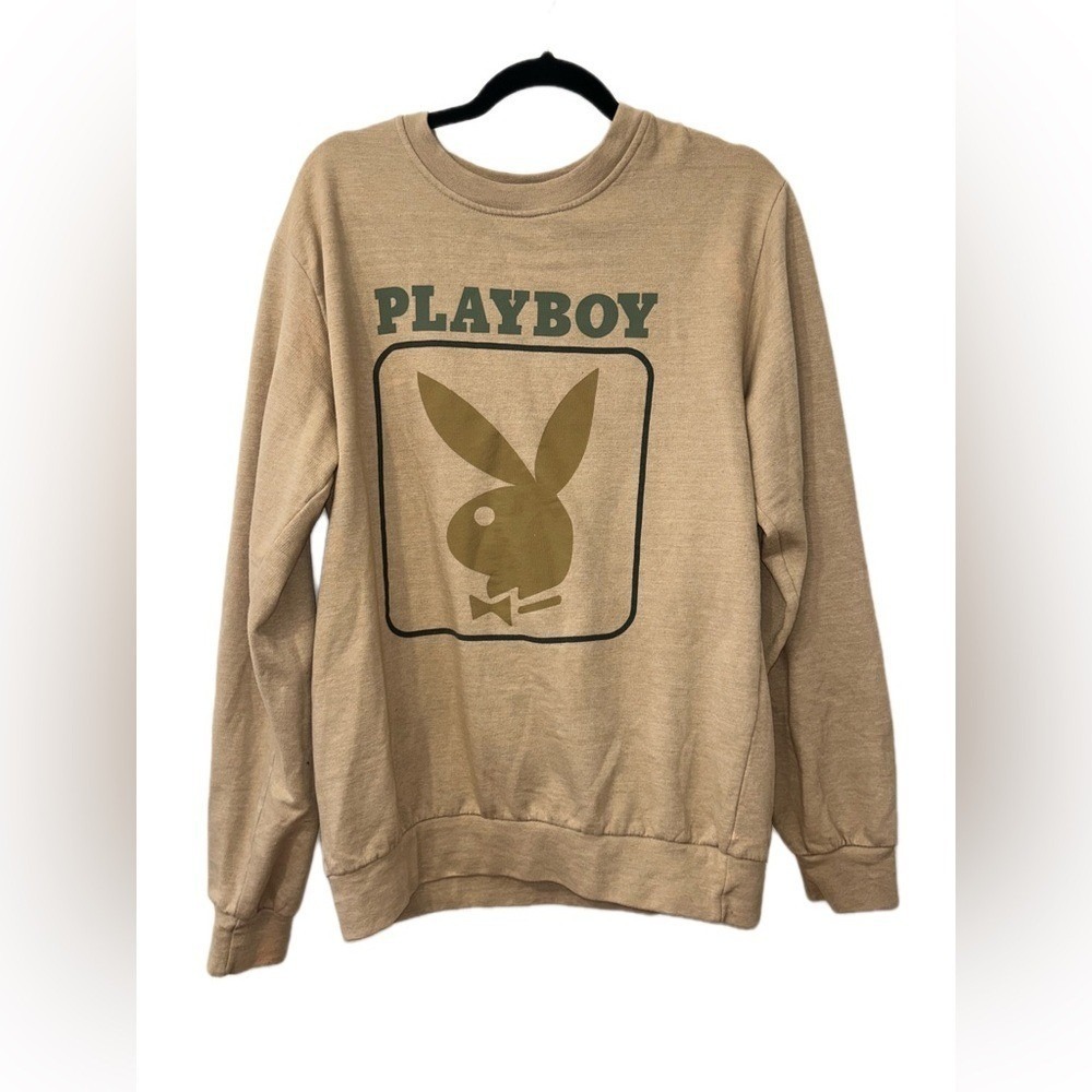 Vintage PLAYBOY Beige Crewneck Sweater‎